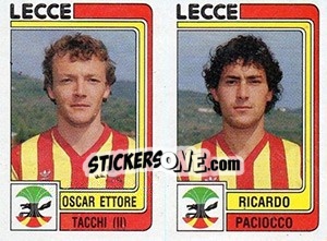 Sticker Oscar Ettore Tacchi / Ricardo Paciocco - Calciatori 1986-1987 - Panini