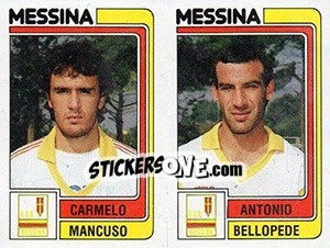 Cromo Carmelo Mancuso / Antonio Bellopede - Calciatori 1986-1987 - Panini