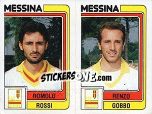 Sticker Romolo Rossi / Renzo Gobbo - Calciatori 1986-1987 n. 433 - Panini