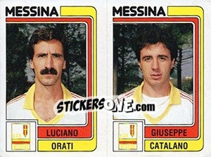 Sticker Luciano Orati / Giuseppe Catalano - Calciatori 1986-1987 n. 434 - Panini