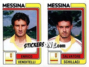 Sticker Enrico Venditelli / Salvatore Schillaci - Calciatori 1986-1987 n. 435 - Panini