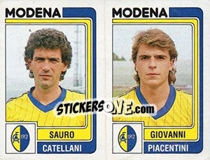 Cromo Sauro Catellani / Giovanni Piacentini - Calciatori 1986-1987 - Panini