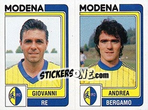 Sticker Giovanni Re / Andrea Bergamo - Calciatori 1986-1987 n. 443 - Panini
