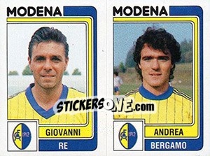 Cromo Giovanni Re / Andrea Bergamo - Calciatori 1986-1987 - Panini