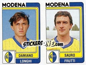 Sticker Damiano Longhi / Sauro Frutti - Calciatori 1986-1987 n. 444 - Panini