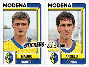 Sticker Mauro Rabitti / Angelo Conca - Calciatori 1986-1987 n. 445 - Panini