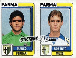 Sticker Marco Ferrari / Roberto Mussi - Calciatori 1986-1987 n. 449 - Panini