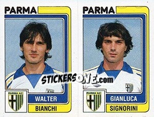 Sticker Walter Bianchi / Gianluca Signorini - Calciatori 1986-1987 n. 450 - Panini