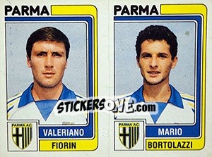 Sticker Valeriano Fiorin / Mario Bortolazzi - Calciatori 1986-1987 n. 452 - Panini