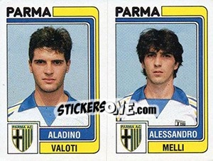 Sticker Aladino Valoti / Alessandro Melli - Calciatori 1986-1987 n. 453 - Panini