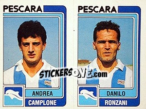 Sticker Andrea Camplone / Danilo Ronzani - Calciatori 1986-1987 n. 459 - Panini