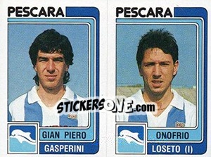 Sticker Gian Piero Gasperini / Onofrio Loseto - Calciatori 1986-1987 n. 461 - Panini