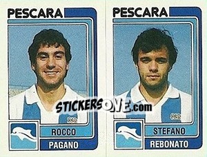 Sticker Rocco Pagano / Stefano Rebonato - Calciatori 1986-1987 - Panini