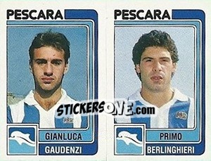 Sticker Gianluca Gaudenzi / Primo Berlinghieri - Calciatori 1986-1987 n. 463 - Panini