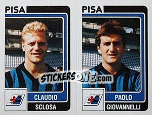 Sticker Claudio Sclosa / Paolo Giovannelli - Calciatori 1986-1987 n. 470 - Panini