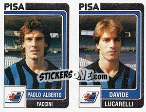 Sticker Paolo Alberto Faccini / Davide Lucarelli - Calciatori 1986-1987 n. 472 - Panini