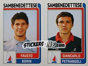 Sticker Fausto Borin / Giancerlo Petrangeli - Calciatori 1986-1987 n. 476 - Panini