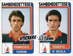 Cromo Francesco Turrini / Roberto Di Nicola - Calciatori 1986-1987 - Panini