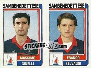 Cromo Massimo Ginelli / Franco Selvaggi - Calciatori 1986-1987 - Panini
