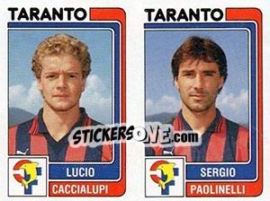 Sticker Lucio Caccialupi / Sergio Paolinelli - Calciatori 1986-1987 n. 486 - Panini