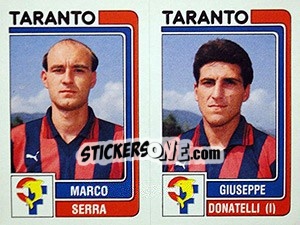 Sticker Marco Serra / Giuseppe Donatelli - Calciatori 1986-1987 - Panini