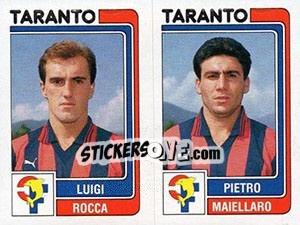 Cromo Luigi Rocca / Pietro Maiellaro - Calciatori 1986-1987 - Panini