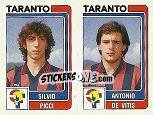 Sticker Silvio Picci / Antonio De Vitis - Calciatori 1986-1987 n. 489 - Panini