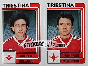 Cromo Angelo Orlando / Leonardo Menichini - Calciatori 1986-1987 - Panini