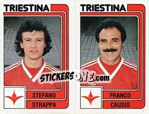 Sticker Stefano Strappa / Franco Causio - Calciatori 1986-1987 n. 497 - Panini