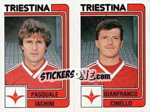 Sticker Pasquale Iachini / Gianfranco Cinello - Calciatori 1986-1987 n. 499 - Panini