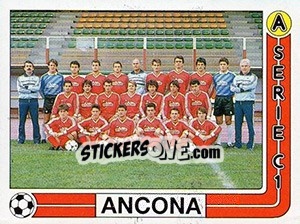 Figurina Squadra Ancona - Calciatori 1986-1987 - Panini