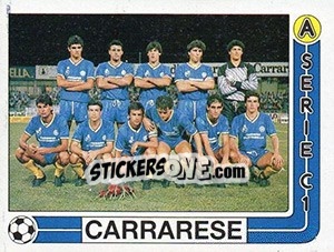 Sticker Squadra Carrarese - Calciatori 1986-1987 - Panini