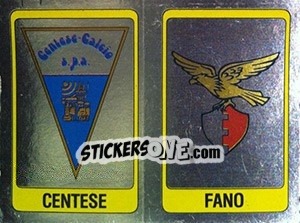 Figurina Scudetto Centese / Fano - Calciatori 1986-1987 - Panini