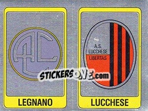 Figurina Scudetto Legnano / Lucchese - Calciatori 1986-1987 - Panini