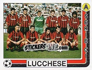 Sticker Squadra Lucchese - Calciatori 1986-1987 - Panini