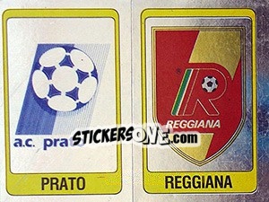 Sticker Scudetto Prato / Reggiana - Calciatori 1986-1987 n. 517 - Panini