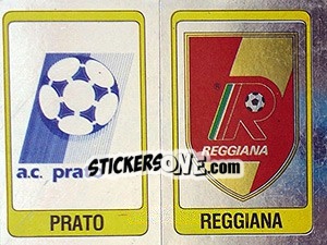 Figurina Scudetto Prato / Reggiana - Calciatori 1986-1987 - Panini