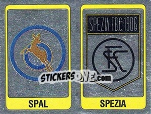 Sticker Scudetto Spal / Spezia - Calciatori 1986-1987 n. 523 - Panini