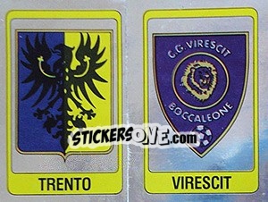 Sticker Scudetto Trento / Virescit - Calciatori 1986-1987 n. 526 - Panini
