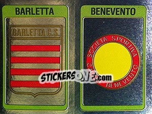 Sticker Scudetto Barletta / Benevento - Calciatori 1986-1987 n. 529 - Panini