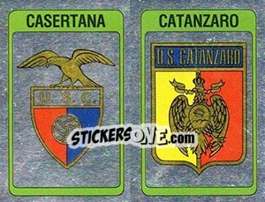 Sticker Scudetto Casertana / Catanzaro - Calciatori 1986-1987 - Panini