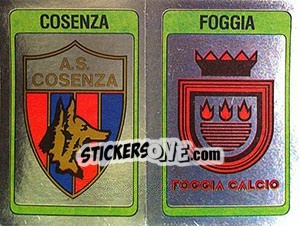 Sticker Scudetto Cosenza / Foggia - Calciatori 1986-1987 n. 538 - Panini