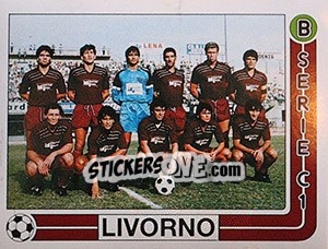 Figurina Squadra Livorno - Calciatori 1986-1987 - Panini