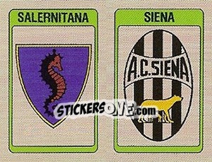 Figurina Scudetto Salernitana / Siena - Calciatori 1986-1987 - Panini