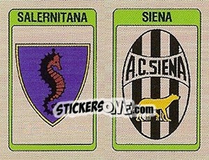 Sticker Scudetto Salernitana / Siena - Calciatori 1986-1987 n. 550 - Panini
