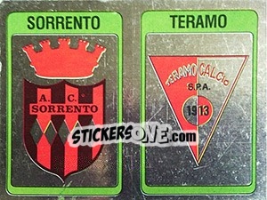 Figurina Scudetto Sorrento / Teramo - Calciatori 1986-1987 - Panini