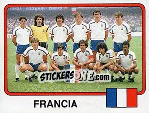 Figurina Squadra Francia - Calciatori 1986-1987 - Panini