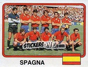 Figurina Squadra Spagna - Calciatori 1986-1987 - Panini