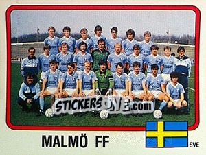 Figurina Squadra Malmö Ff - Calciatori 1986-1987 - Panini