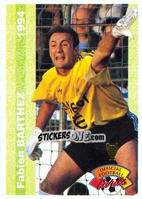 Sticker Fabien Barthez - U.N.F.P. Football Cards 1993-1994 n. 28 - Panini